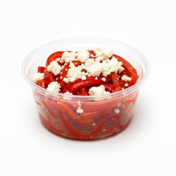 Salata de ardei copti si telemea